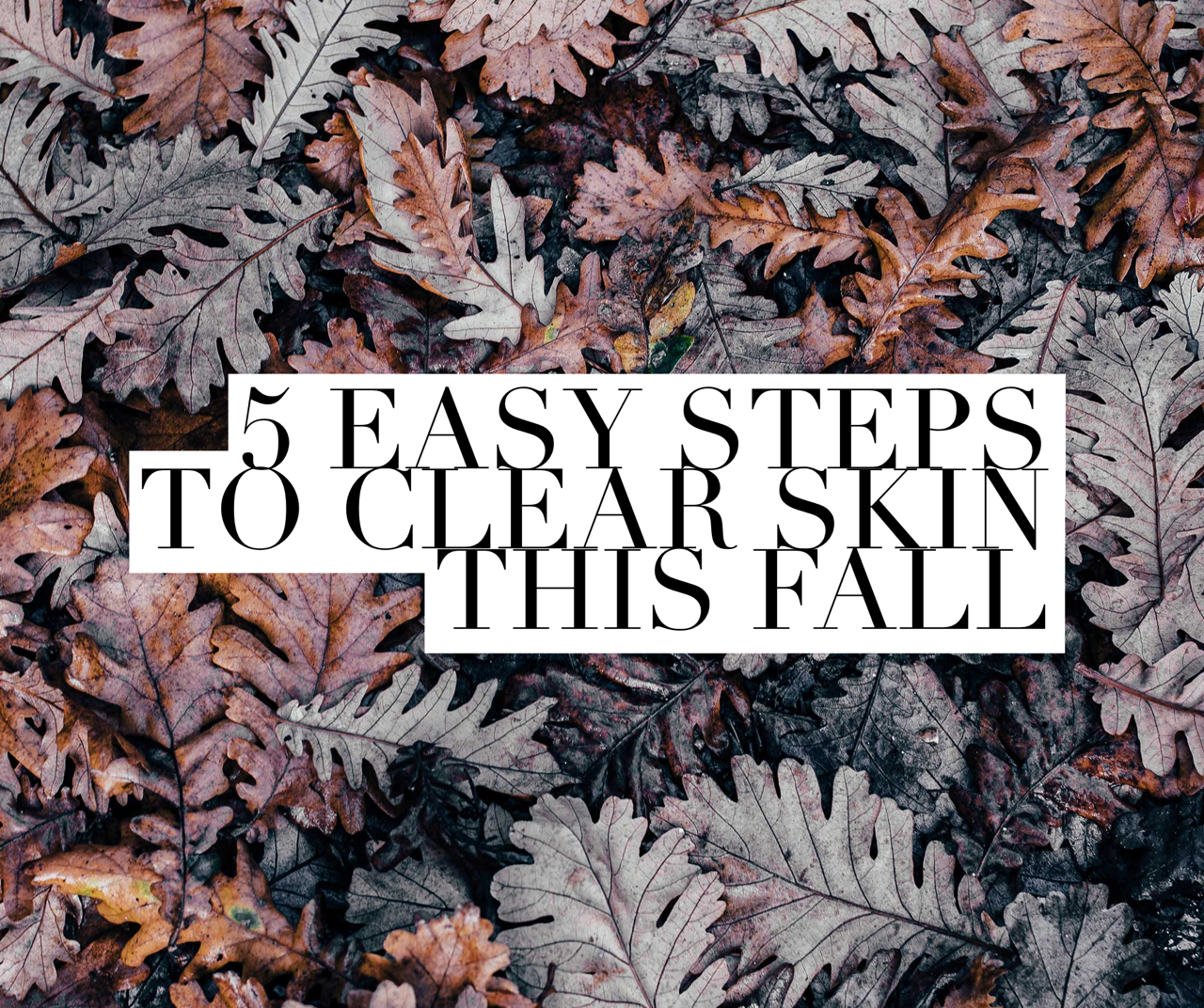 5 Easy Steps to Clear Skin this Fall